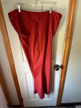 HALARA Russet Red Wide-Leg High-Waist Pants